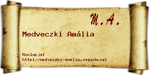 Medveczki Amália névjegykártya